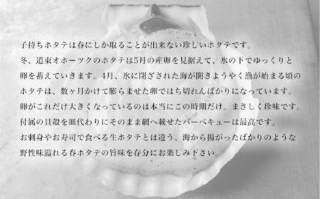 オホーツク産 冷凍ボイル子持ちほたて15～18個 SRMN018