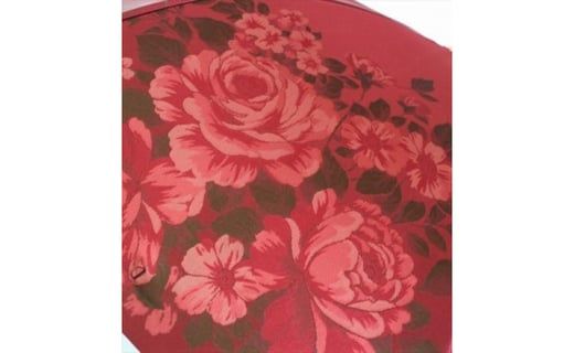 槙田商店【晴雨兼用折りたたみ傘】”絵おり” 大バラ：エンジ FAA5062