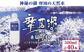 1819. 摩周湖の天然水 水 非加熱製法 500ml×40本 硬度 18.1mg/L ミネラルウォーター 飲料水 軟水 弱アルカリ性 湧水 備蓄 非常用 送料無料 北海道 弟子屈町 11000円