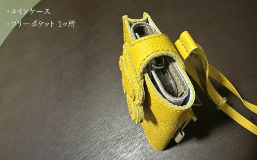 【職人手作り】猫ちゃんシリーズ イタリア産 アドリア牛革 スマホポーチ（コインケース付）（選べる15色）《築上町》【たけもとかばん】 革製品 レザー 牛革[ABAM033]