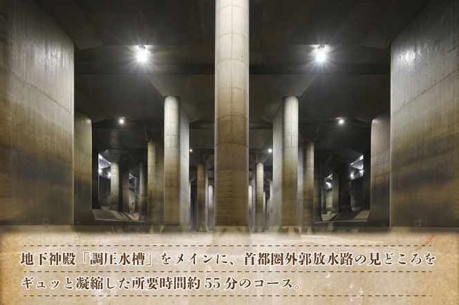 BM001 地下神殿コンシェルジュがご案内　首都圏外郭放水路　地下神殿見学コースペアチケット（引換券）