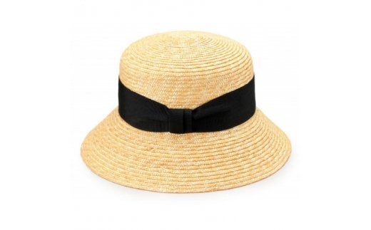 AN010-1 春日部市伝統工芸品 田中帽子店　女性用麦わら帽子　アニカ　　　　　　　頭囲57cm(UK-H111-NA)