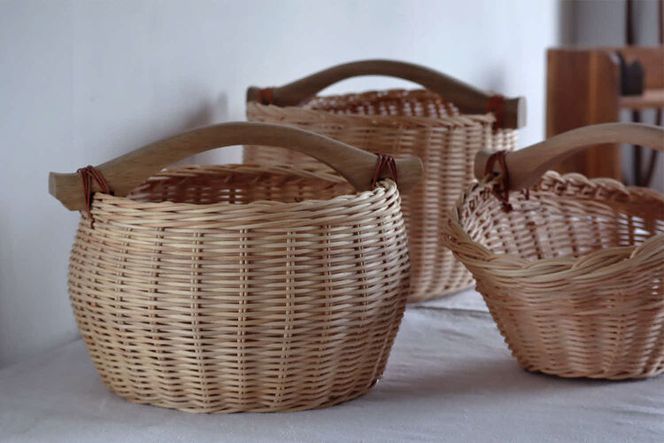 ラベンテリバスケット ラウンド かご