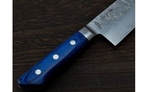 H30-59 兼広作 三層 三徳包丁【砂地加工】