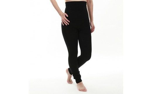 足首まですっぽり温かいシルクとコットンの腹巻パンツ(10分丈)・2色セット（ブラック・チャコール）