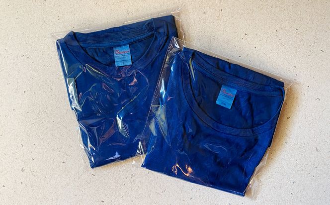＜藍染めTシャツ サイズが選べる 2枚セット＞ K17_0007 