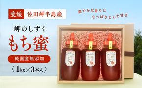 【もち蜂蜜】みかん農園のはちみつ 1kg×3本入｜ 愛媛県産 伊方町特産品 佐田岬 大岩農園 岬のしずく 蜂蜜 もち蜂蜜 純国産 無添加 自然の恵み ※離島への配送不可