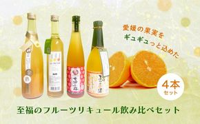 愛媛県産「果実系リキュール」飲み比べセット＜酒 お酒 リキュール 果実酒 晩酌 贈答 ギフト 愛媛県＞