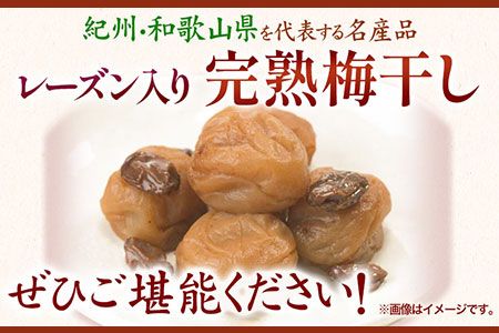 紀州南高梅使用れーずん入り完熟梅干し 800g 厳選館 《90日以内に出荷予定(土日祝除く)》 和歌山県 日高川町 紀州南高梅 れーずん レーズン 梅干し---wshg_tmt184_90d_24_14000_1p---
