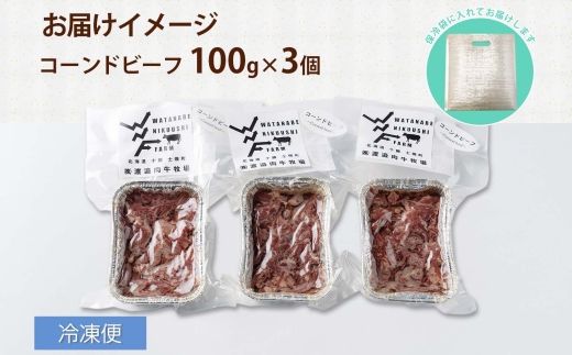 北海道 コンビーフ 100g×3個 コーンドビーフ コーンビーフ 牛 赤身肉 国産牛 牛肉 ビーフ セット 加工品 サンドイッチ おかず 惣菜 お惣菜 おつまみ 国産 冷凍 詰合せ お取り寄せ 送料無料 十勝 士幌町【W03】