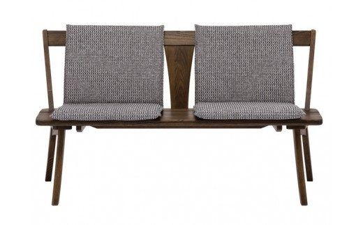 悠プレミアム 背付ベンチ(クッション付き)【国産栗材】JYU-LB31-120 PGK/EハウゼンNV