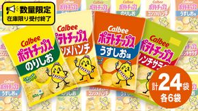 カルビー ポテトチップス 60g 4種類 詰め合わせ 24袋 計 24 袋 うすしお 6袋 コンソメ 6袋 のりしお 6袋 フレンチサラダ6袋 スナック おつまみ ジャガイモ じゃがいも まとめ買い 数量限定 [DA052us]