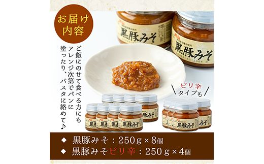 【37702】鹿児島特産！黒豚みそ(250g×12個)【村山製油】