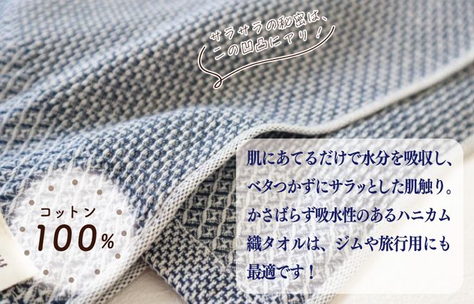 G2010 【ギフトボックス】泉州南部織 フェイスタオル 2枚（ネイビー／ホワイト）