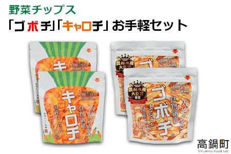 ＜野菜チップス「ゴボチ」「キャロチ」お手軽セット 合計4袋＞翌月末迄に順次出荷【c598_dm_x2】