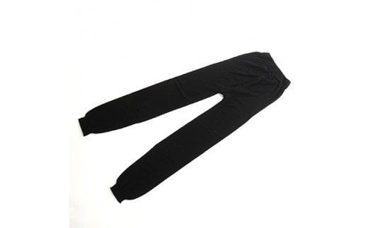 足首までしっかり包む。お腹ぽかぽかシルクとウールの腹巻きパンツ(10分丈)・ブラック