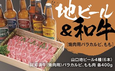 B015 山口地ビールと阿知須牛（焼肉用)セット