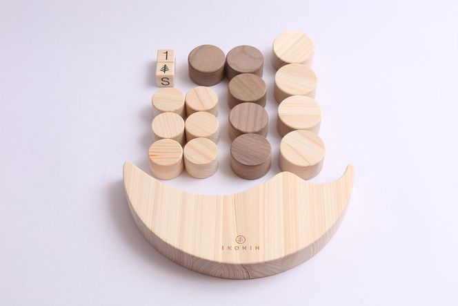 木製 バランスおもちゃ なみのりバブル【檜のおもちゃ ＩＫＯＮＩＨ】 ≪桧 おもちゃ ヒノキ ひのき 木育 知育≫