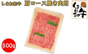 しまね和牛　肩ロース焼き肉用500ｇ【3_6-015】