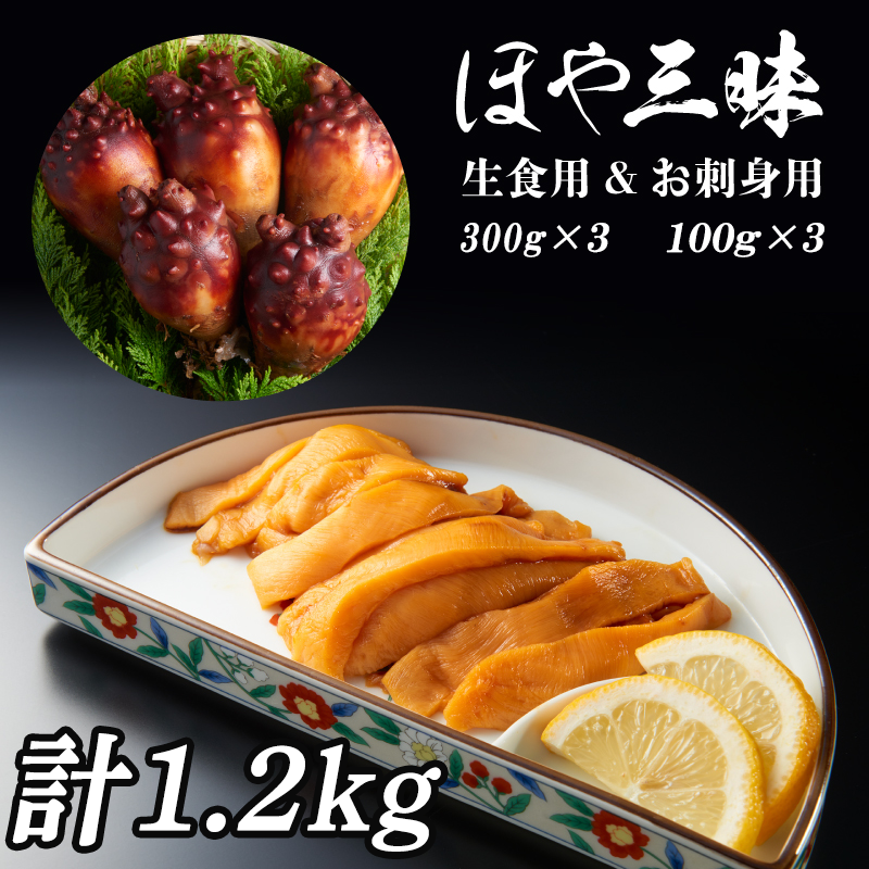ほや 計1.2kg (300g×3) / (100g×3) ホヤ Hoya 冷凍 串焼き フライ 刺身 おさしみ お刺身 ごはん 夕飯 おかず おつまみ 晩酌 米 珍味 海産物 海鮮 魚介 魚介類 大船渡 三陸 岩手県 国産[56500152_1]
