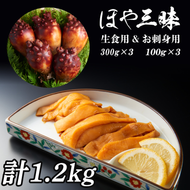 ほや 計1.2kg (300g×3) / (100g×3) ホヤ Hoya 冷凍 串焼き フライ 刺身 おさしみ お刺身 ごはん 夕飯 おかず おつまみ 晩酌 米 珍味 海産物 海鮮 魚介 魚介類 大船渡 三陸 岩手県 国産[56500152_1]