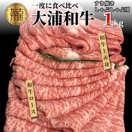 大浦和牛すきやき・しゃぶセット（1kg）【2405A00207】