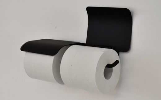 D63-05 アイアン ヨークペーパーホルダーA 2連 (トイレ用鉄製家具)