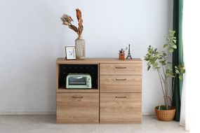 トラクト チェスト＋OP引出＋120天板 SN 【食器 キャビネット 家具 国産 組み合わせ 収納家具 完成品】(H060672)