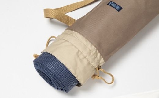 「琉球帆布」ヨガマットケースA（カフェ）- ヨガ マットケース 収納 帆布 手づくり ハンドメイド 軽い 丈夫 布 人気 シンプル おしゃれ 琉球帆布 手仕事 伝統技術 沖縄県 八重瀬町【価格改定】