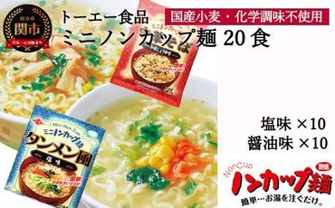  ミニノンカップ麺らーめんセット (2種×10食)