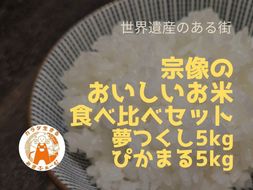 むなかた産 米 夢つくし ぴかまる 食べ比べ 各5kg 計10kg 【みきふぁーむ】_HA1545