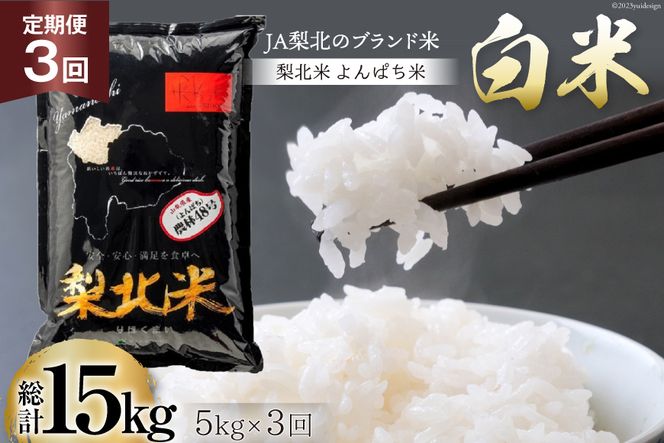 【定期便】【3回 米 定期便 】 梨北米 農林48号 5kg×3回 総計15kg [梨北農業協同組合 山梨県 韮崎市 20742747] お米 おこめ こめ コメ 精米 15キロ ご飯 ごはん 白米 国産 JA梨北