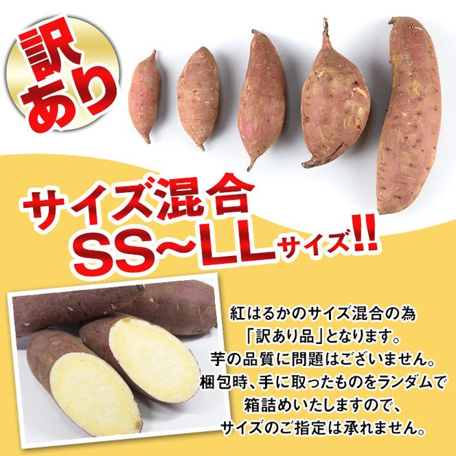 isa521 《訳あり》熟成紅はるか(約5kg・SS～LLサイズ混合) 【いさ工房】