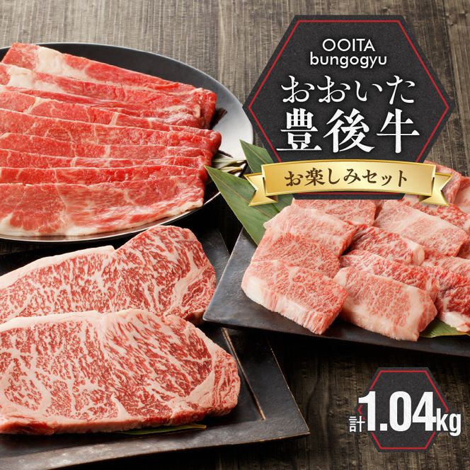 【豊後牛／お楽しみセット】 カルビ焼肉用 ＆ 赤身すき焼き用 & 霜降りサーロインステーキ_2186R