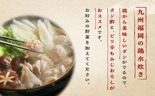 【全12回定期便】九州産ハーブ鶏 水炊き鍋2人前×2セット（計4人前）〆はマルゴめん 福岡県産の米粉麺《築上町》【株式会社マル五】[ABCJ131]