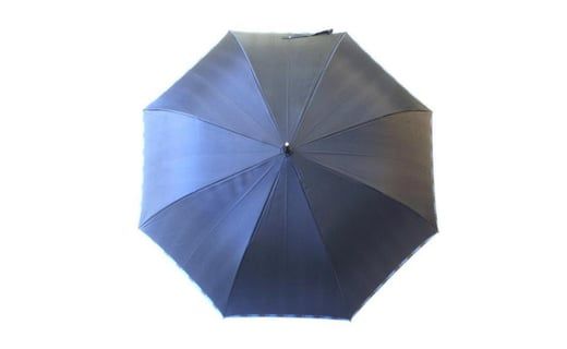 槙田商店【紳士雨傘】長傘 Tie Plain×Stripe 濃紺 FAA5007
