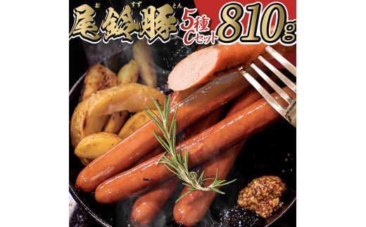 【PREMIUM PORK】尾鈴豚ハム・ソーセージ 詰め合わせ ５種 Cセット【 数量限定 肉 豚肉 ぶた 豚 国産 九州産 宮崎県産 ウインナ― ハム 生ハム ソーセージ 加工品 】 [E9203]