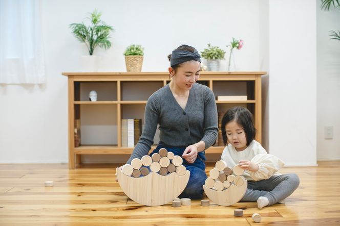 木製 バランスおもちゃ ジャンボなみのりバブル【檜のおもちゃ ＩＫＯＮＩＨ】 ≪桧 おもちゃ ヒノキ ひのき 木育 知育≫