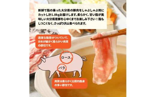 大分県産豚でしゃぶしゃぶざんまい（1.8kg）・通_29220A