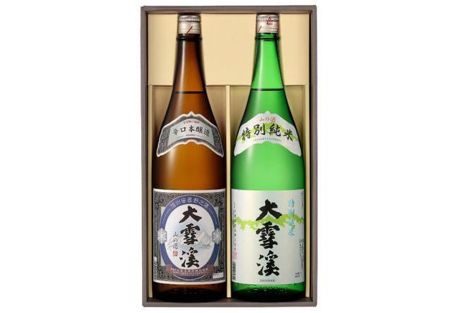 【天然雪解け伏流水使用！】日本酒 大雪渓 蔵元セット 1.8L x 2本 [大雪渓酒造 長野県 池田町 48110529] 酒蔵 地酒 美山錦 飲み比べ 一升 一升瓶