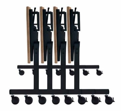 ミーティングテーブル 1800×450 KV1845-BK1（3.ブラック） スタッキング テーブル キャスター デスク 愛西市 / タック株式会社[AEAH022-3]