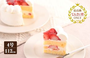 099H2835 生クリームデコレーション（冷凍ケーキ）12cm×1台【洋菓子 スイーツ おやつ てんさい糖 冷凍ケーキ】