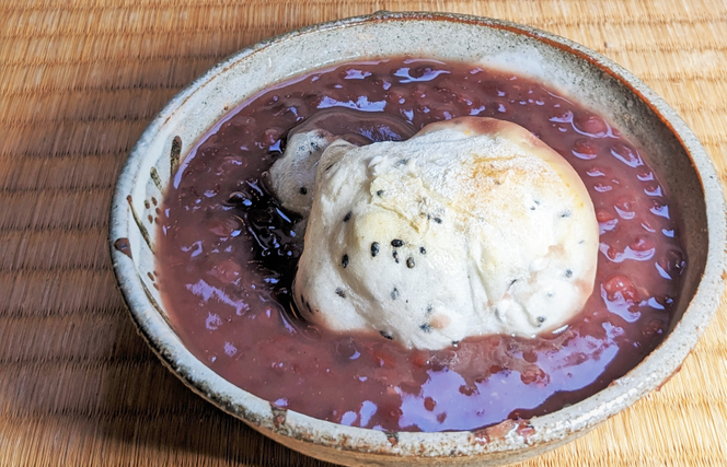 099H4040 老舗和菓子屋さんの杵つき生丸餅（ゴマ）12個＆つぶあん 200g×3セット