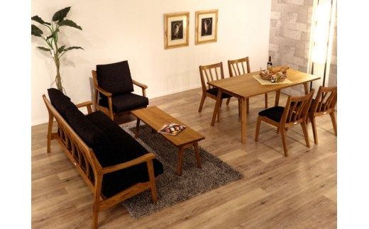 C.S.リビングテーブル兼ベンチ【国産栗材】JCS-LT11-110-6 PBK