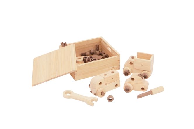 木製おもちゃ 整備士セット【檜のおもちゃ ＩＫＯＮＩＨ】 ≪桧 おもちゃ ヒノキ ひのき 木育 知育≫