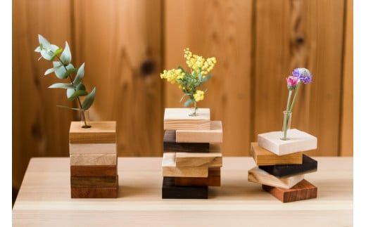 自分の手で仕上げる 一輪挿し[松田木材 富山県 舟橋村 57050133] 