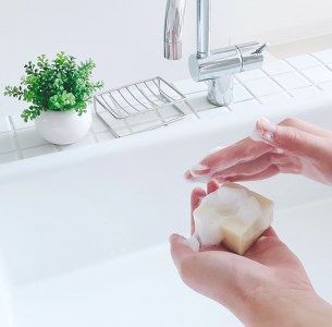 A-340 四つ葉のクローバー配合！ナチュラル洗顔石鹸２個セット