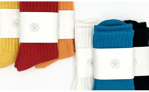 80's カラーバリエーションで気分を上げる!!無地ローゲージ足底パイルスケーターソックス 6足セット