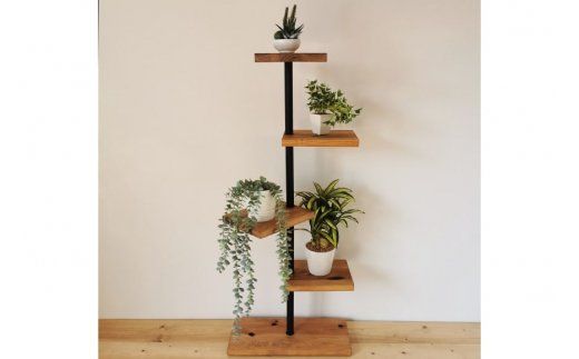 MUKUのスタンドシェルフ 4段タイプ（無垢材/完成品） [新星金属製作所 大阪府 守口市 20940945] 