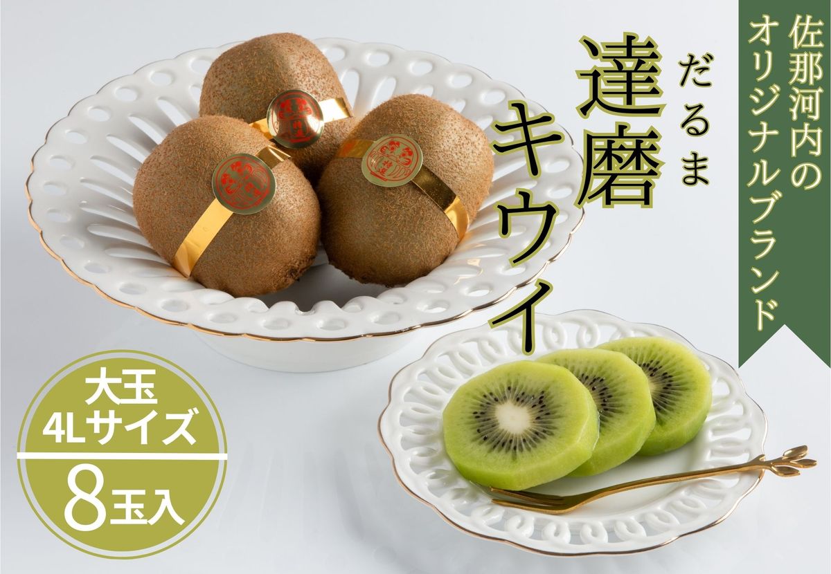 佐那河内の達磨キウイフルーツ(8玉入り化粧箱) [2025年12月中旬から2026年2月中旬頃まで発送予定] [配送不可地域あり]※離島 ---sanagouchi_hss_9_8k---